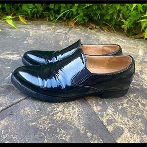 Naturalizer Black Patent Leather Geraldine Slip-On Loafers Sz 6.5/36.5 Flex.